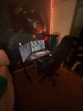I’m selling a gaming setup with everything desk,chair and everything  picture