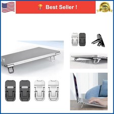 2PCS Mini Foldable Laptop Stand Self-Adhesive Keyboard Riser Adjustable picture