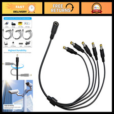 5.5x2.5mm DC Power Splitter Cable 3-Pack, 1 to 5 Way, 18AWG, 12V/24V, 10A, 2.3FT picture