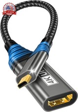 Micro HDMI to HDMI Adapter,4K@60Hz 3D 1080P Type D to A adapter cable supports E picture