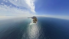Landscape sea island clouds horizon aerial view Custom Gaming Mat Desk picture