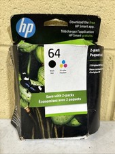 Genuine HP 64 Black & Tri-Color Ink Cartridges Combo OEM Exp 09/2026 picture