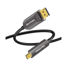 USB C to DP Fiber Optic Cable 50 FT, 4K@60Hz Type C to DP Active Optic Cable ... picture