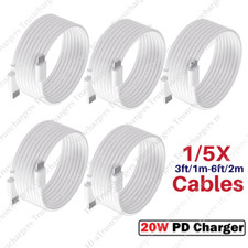 1/5X PD Fast Charge USB-C to iPhone Cable For iPhone 14 13 12 11 Po Max Cord Lot picture