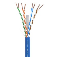 Syston Cat 6A+ Bulk Ethernet Cable 700MHz 23 AWG UTP Solid Copper Wire-CMR 250ft picture