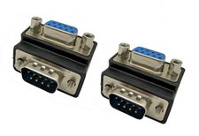 Halokny 2-Pack 90 Degree DB9 Pin RS232 Serial Adapter, Male to Female... picture
