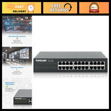 24-Port Gigabit Ethernet Switch, Unmanaged, Rackmount/Desktop, High-Speed Networ picture