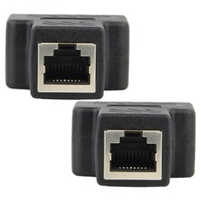 2Pcs Rj45 Network Connector Adapter Practical Durable Reusable for Computer Use picture