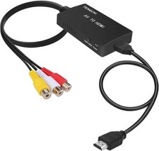 Tengchi RCA to HDMI Converter, Composite to HDMI Adapter Support 1080P PAL/NTSC picture