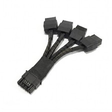 16 Pin Male To 4x8 Pin Female PCIe 5.0 Adapter 600W 16AWG 3.94 Inch Cable picture