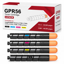 GPR-56 4PK BK/C/M/Y Laser Compatible Toner for imageRUNNER C7565i II C7570i II picture