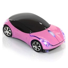 WenTigDY Pink Mouse,Cute Car Mouse with USB Reciver 1600DPI Optical 2.4G picture