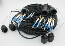 50M LC-LC SM 6 Strand Armored Field TPU Cable Optical Patch Cord Waterproof Head picture