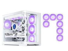 SAMA V60 PC Case, Mid-Tower Computer Case, A Curved Tempered Glass, 7 Pre-Instal picture