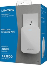 Linksys RE7350 AX1800 Max Stream WiFi 6 Range Extender Dual Band White Plug-in picture