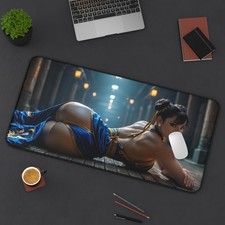 Chun-Li Mouse Pad, Street Fighter Desk Mat, Gamer Room Decor picture
