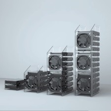2/4/8/12 Bay Acrylic Hard Disk Rack 3.5 Inch HDD Bracket Holder Box Cage Case picture