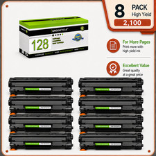 Greencycle Compatible Toner Cartridge Replacement for Canon 128 CRG128 8 Pack picture