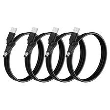 4Pcs USB to DC Power Cable 5.5x2.1mm, 5V 3A for LED Lights, 0.3 M/1Ft, Black picture
