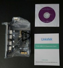 LINKSTEK 4/ PORTS PCIE USB POWER SUPPLY MODEL PCIE-U304A   3.0 CARD picture