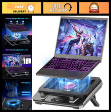Upgraded Laptop Cooling Pad with Adjustable Stand & Turbo Boost for 10-17