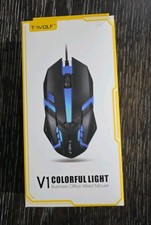 T-Wolf, V1 Colorful Light Business Office Wired Optical Mouse Stylish New picture