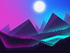 Landscape abstract nature art pink Custom Gaming Mat Desk picture