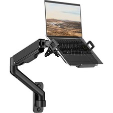 2in1 Full Motion Laptop Monitor Wall Mount Articulating Gas Spring Arm Bracket picture
