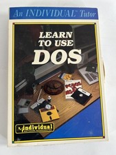 Vintage Learn To Use DOS Individual Software IBM PC DOS 5.25 Floppy Tutor 1987 picture