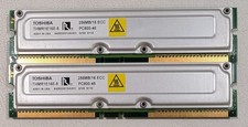 Toshiba 512MB Lot (2x 256MB) PC800-45 ECC RDRAM Rambus Memory THMR1E16E-8 184Pin picture
