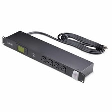 StarTech 16-Outlet Horizontal Rack Mount Metered PDU, 8ft Power Cable picture