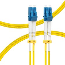 4 PCS Yellow LC To LC Single Mode Fiber Patch Cable OS2 0.5M/1.6ft Duplex picture