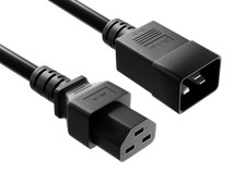 8ft IEC320 C20 to C21 Heavy Duty Power Extension Cord, 12 AWG, 20A/250V, SJT,... picture