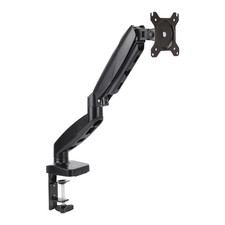 Amazon Basics Gas Spring Single Monitor Arm Desk Mount, Single, Black picture