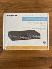 NETGEAR GS324-200NAS 24-Port Gigabit Ethernet Unmanaged Switch - Black BRAND NEW picture