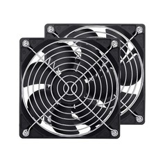 2 Pack 120mm Fan DC 12V Computer Fan 120mm x 120mm x 25mm 2-Pin High Performance picture