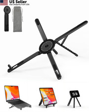 Viozon Portable Laptop Stand for Desk, Foldable Adjustable Computer Black picture