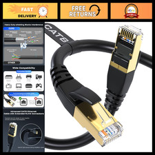 High-Speed Cat 8 Ethernet Cable 40FT, 40Gbps, 2000MHz, RJ45 LAN Network Cable picture