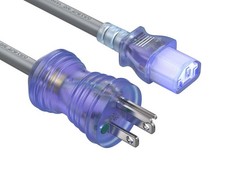 10ft NEMA 5-15P to C13 Computer Power Cord, 14 AWG SJT, 15A/125V, UL Listed, ... picture
