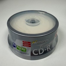 Memorex Printable Cd-r Discs 700MB 80min 52x Speed Spindle 30 Pack New Sealed picture