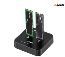 MAIWO Dual Bay M.2 PCIe NVMe SSD Docking Station External SSD Duplicator picture