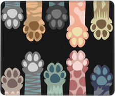 Cute Colorful Cat Paws Square Cute Mouse Pad,Mouse Pads for Wireless Mouse Desk picture