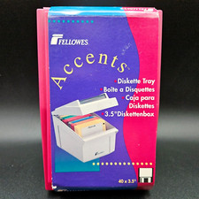 Vtg Fellowes Accents Diskette Tray 3.5