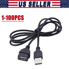 High-Speed USB-USB Extension Cable USB 2.0 Adapter Extender Cord Male/Female LOT picture