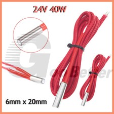 12V 40W Ceramic Heater Cartridge & Cable 6mm x 20mm Element Hot End 3D Printer picture