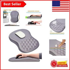 Stylish Ergonomic Wrist Support Mouse Pad with Memory Foam - Light Purple 12x8 picture