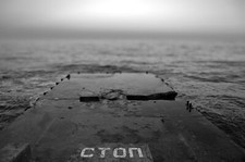 Landscape nature cyrillic monochrome water pier wet Custom Gaming Mat Desk picture