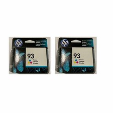 Twin Pack GENUINE NEW HP 93 C9361WN Color Ink Cartridge Retail Box EXP 2016-2018 picture