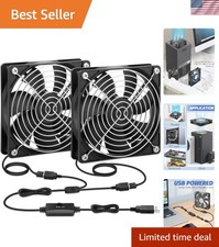 Versatile 120mm USB Cooling Fan Set with Speed Control - Perfect for Electronics picture