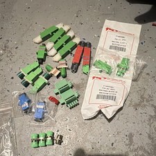 Mixed Fiber Optic Adapter Coupler Lot FIS Diamond SC APC UPC Hybrid Telecom picture